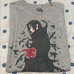 Naurto Shippuden - Akatsuki - Itachi Uchiha -Short Sleeved Gray Tee
